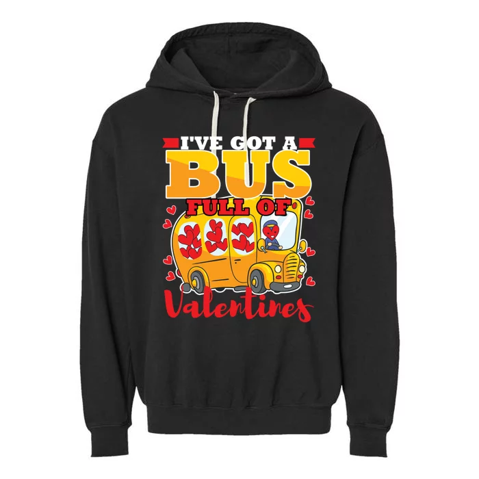 School Bus Driver Valentines Day Cute Funny Gift Gift Garment-Dyed Fleece Hoodie