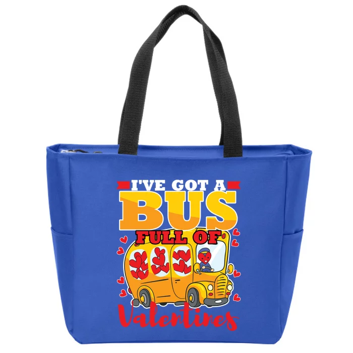 School Bus Driver Valentines Day Cute Funny Gift Gift Zip Tote Bag