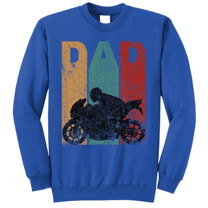 Sport Bike Dad Fathers Day Gift Biker Motorcycle Tall Sweatshirt