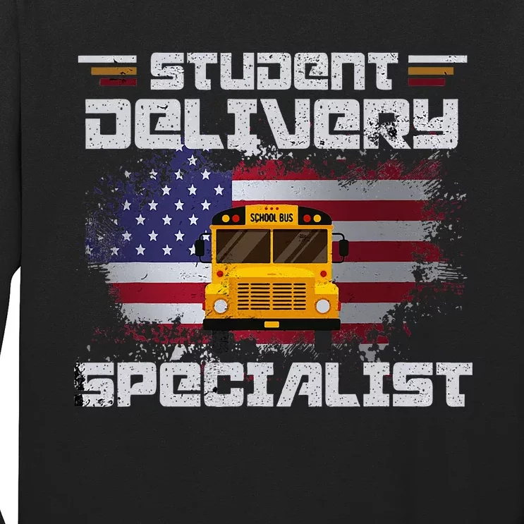 School Bus DriverS American Flag Long Sleeve Shirt