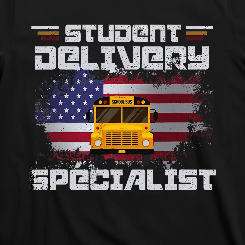 School Bus DriverS American Flag T-Shirt