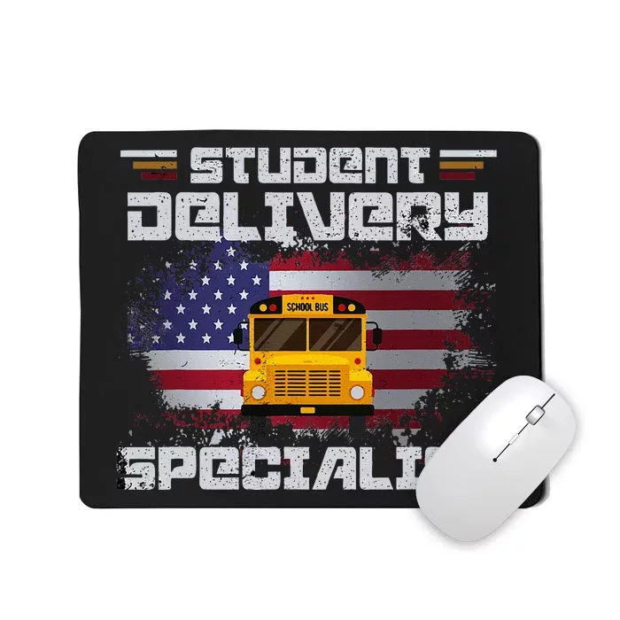 School Bus DriverS American Flag Mousepad