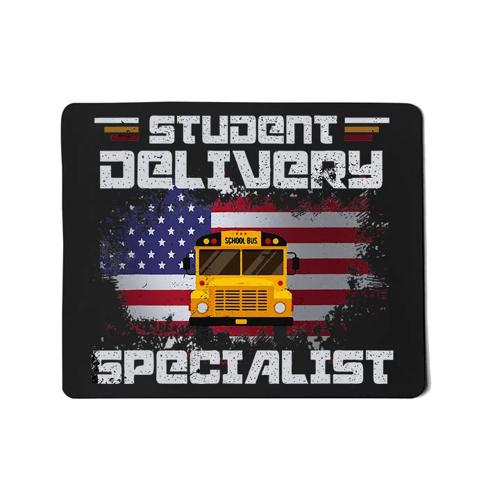 School Bus DriverS American Flag Mousepad