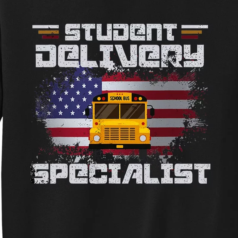 School Bus DriverS American Flag Tall Sweatshirt