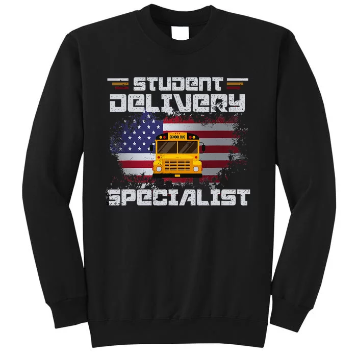 School Bus DriverS American Flag Tall Sweatshirt