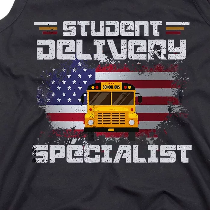 School Bus DriverS American Flag Tank Top