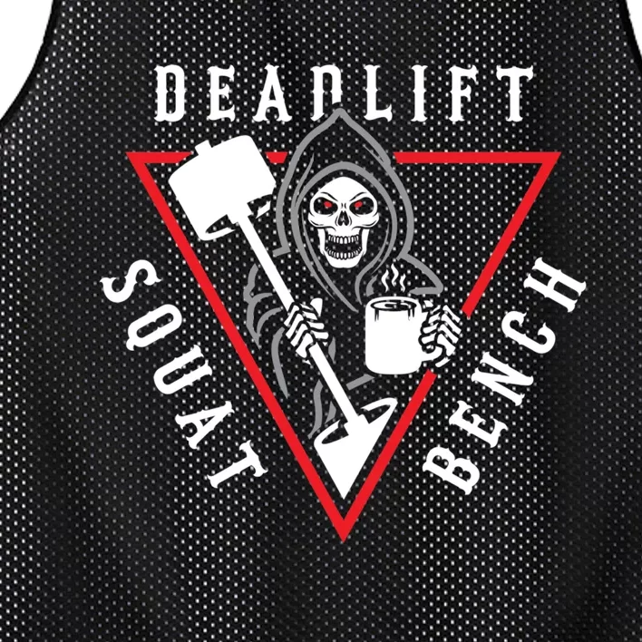 Squat Bench Deadlift Grim Reaper Mesh Reversible Basketball Jersey Tank