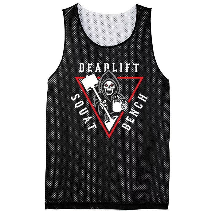 Squat Bench Deadlift Grim Reaper Mesh Reversible Basketball Jersey Tank