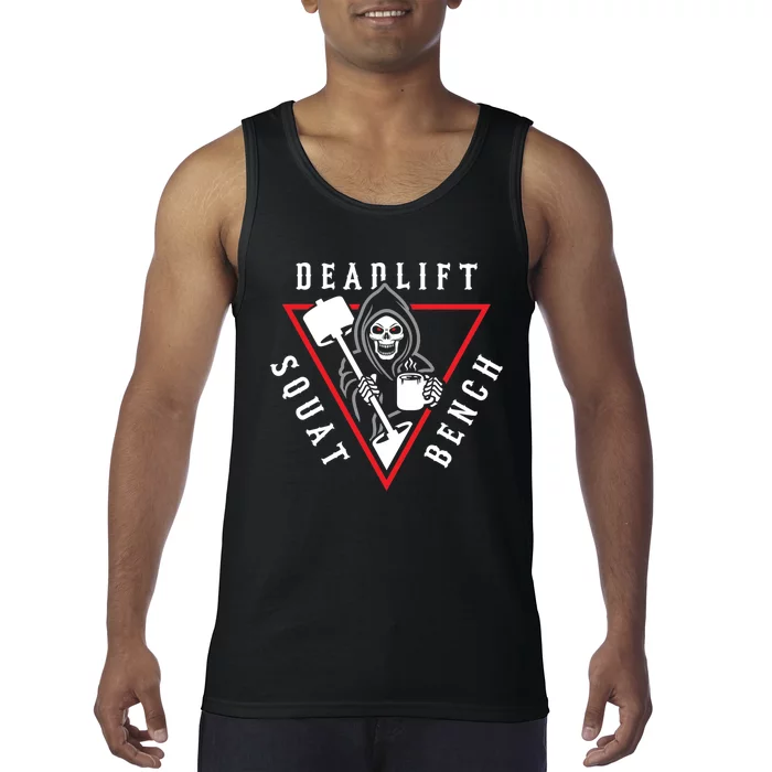 Squat Bench Deadlift Grim Reaper Tank Top