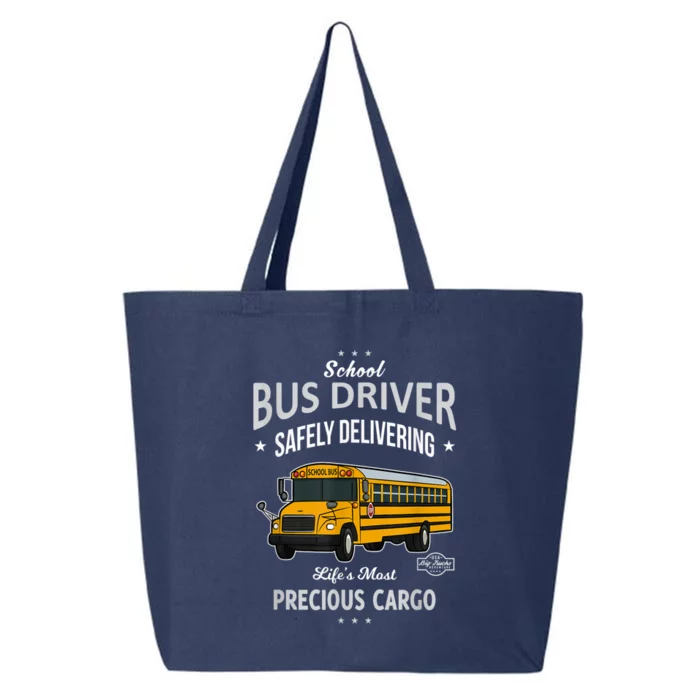 School Bus Driver Safely Delivering Precious Kids 25L Jumbo Tote