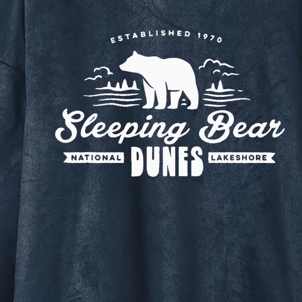 Sleeping Bear Dunes Michigan National Park Souvenir Hooded Wearable Blanket