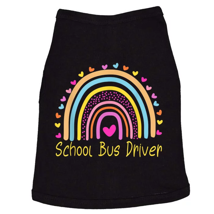 School Bus Driver Rainbow Doggie Tank