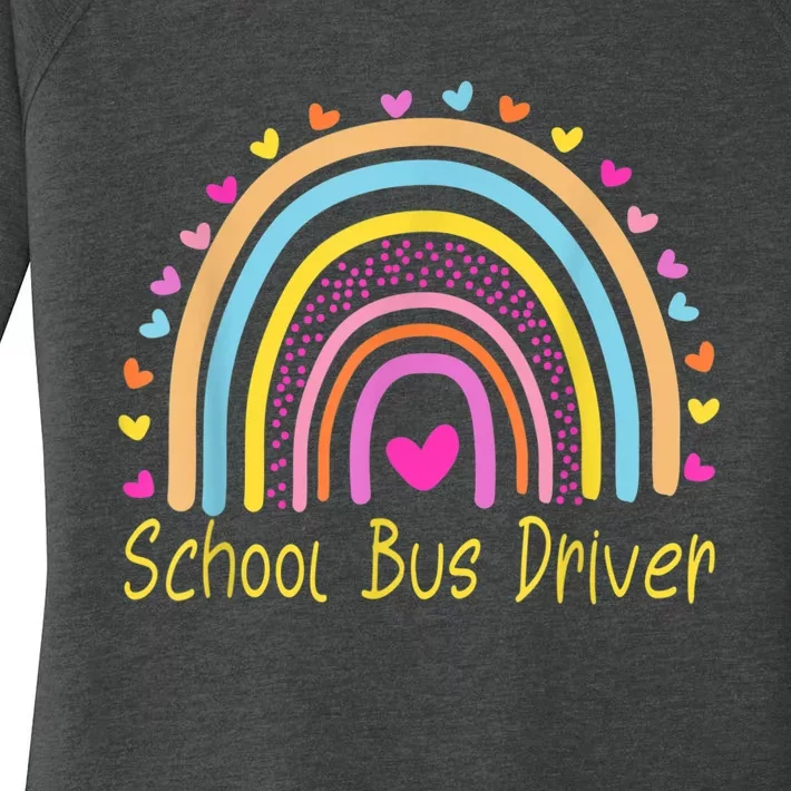 School Bus Driver Rainbow Women's Perfect Tri Tunic Long Sleeve Shirt