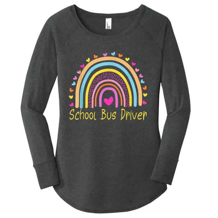 School Bus Driver Rainbow Women's Perfect Tri Tunic Long Sleeve Shirt