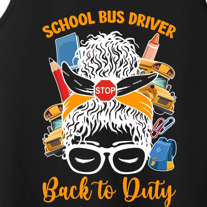 School Bus Driver First Day Of School Bus Driver Funny Gift Performance Tank