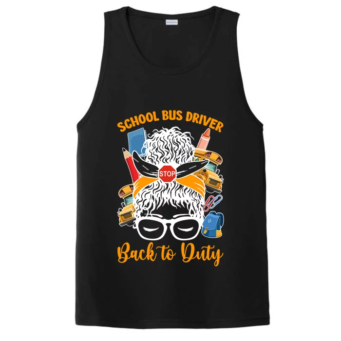 School Bus Driver First Day Of School Bus Driver Funny Gift Performance Tank