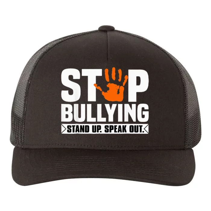 Stop Bullying Design Orange Stand Up Speak Out Unity Day Yupoong Adult 5-Panel Trucker Hat