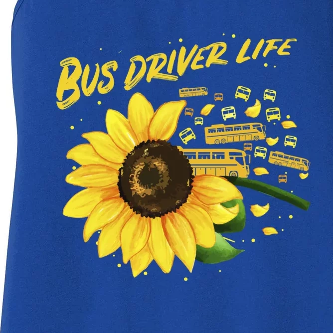 Sunflower Bus Driver Gift Idea Meaningful Gift Women's Racerback Tank