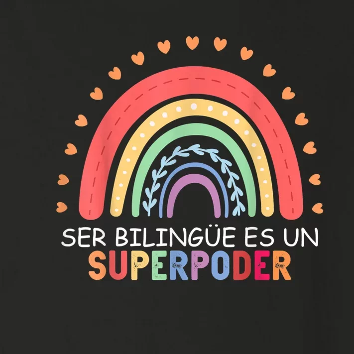 Ser Bilingue Es Un Superpoder Spanish Teacher Back To School Toddler Long Sleeve Shirt