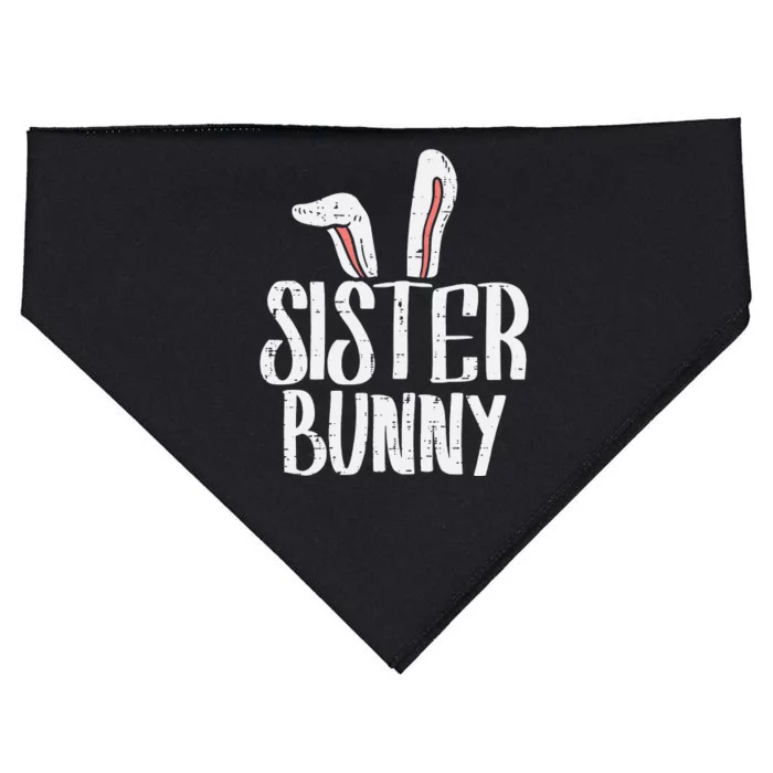 Sister Bunny Ears Cute Easter Family Matching USA-Made Doggie Bandana