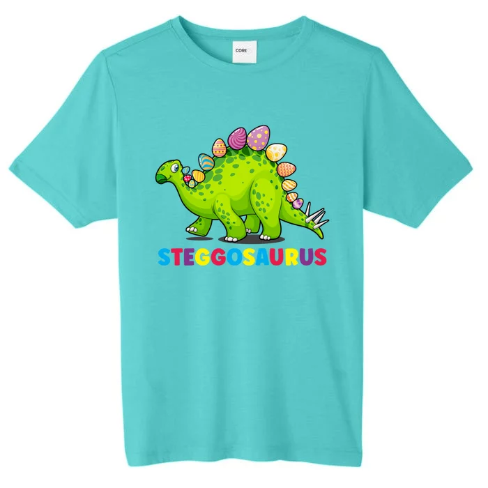 Stegosaurus Bunny Ear Egg Easter Day Dinosaur Dino Great Gift ChromaSoft Performance T-Shirt