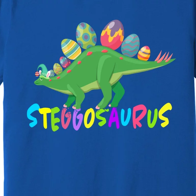 Stegosaurus Bunny Ears Egg Easter Day Dinosaur Dino Cool Gift Premium T-Shirt