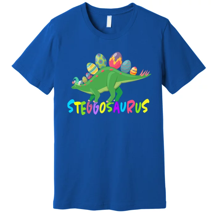 Stegosaurus Bunny Ears Egg Easter Day Dinosaur Dino Cool Gift Premium T-Shirt