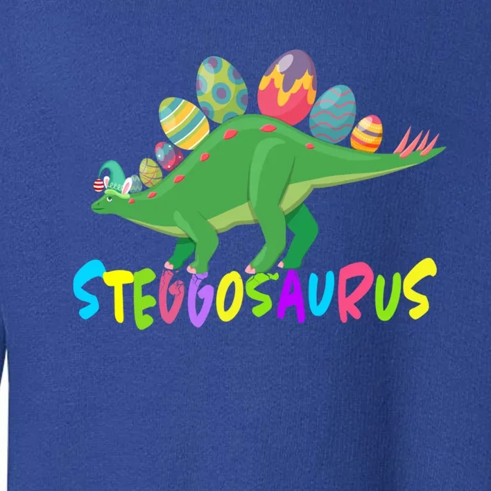 Stegosaurus Bunny Ears Egg Easter Day Dinosaur Dino Cool Gift Toddler Sweatshirt