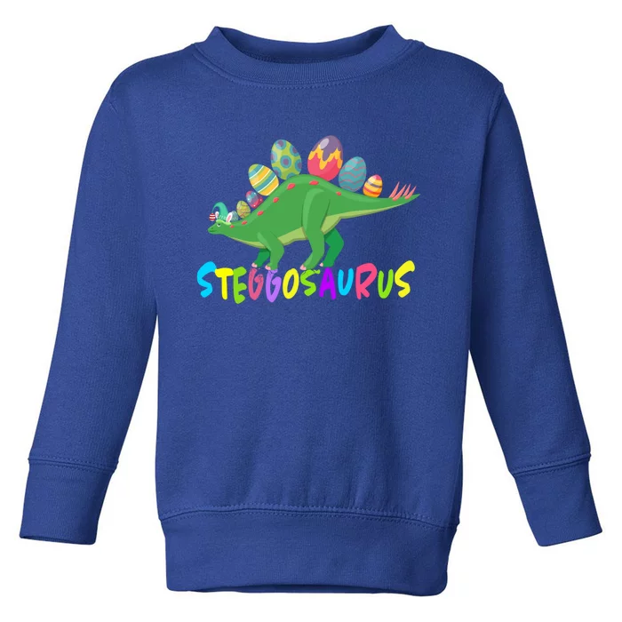 Stegosaurus Bunny Ears Egg Easter Day Dinosaur Dino Cool Gift Toddler Sweatshirt