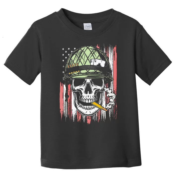 Smoking Brass Funny Skull Smoking Toddler T-Shirt