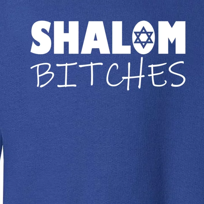 Shalom Bitches Funny Hebrew Jewish Gift Toddler Sweatshirt