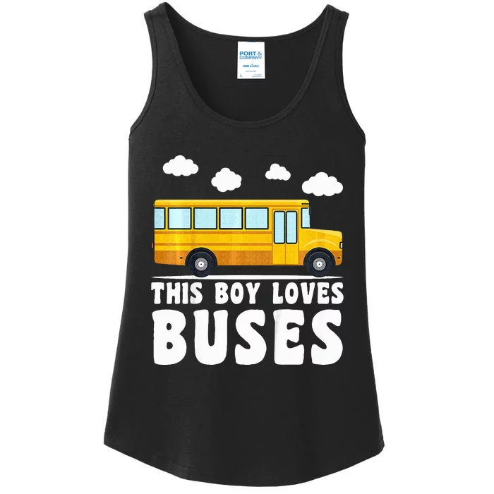 School Bus Funny Bus Lover This loves Buses Ladies Essential Tank