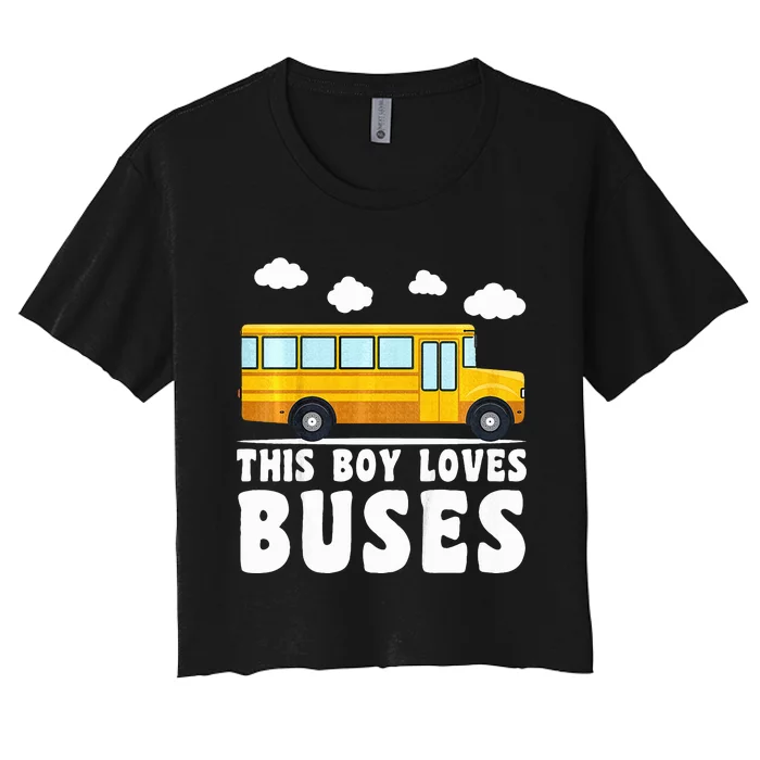 School Bus Funny Bus Lover This loves Buses Women's Crop Top Tee