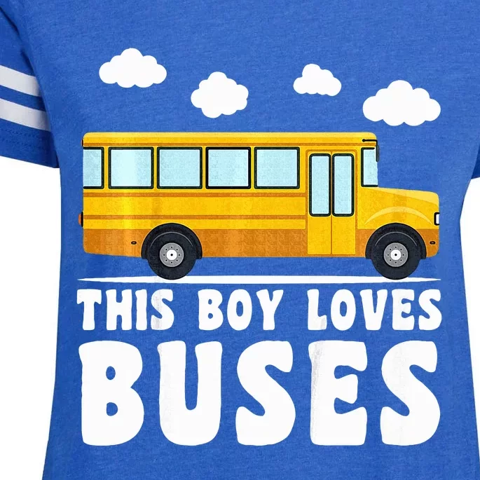 School Bus Funny Bus Lover This loves Buses Enza Ladies Jersey Football T-Shirt