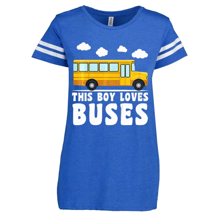 School Bus Funny Bus Lover This loves Buses Enza Ladies Jersey Football T-Shirt