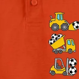 Soccer Ball Football Construction Trucks Dry Zone Grid Performance Polo