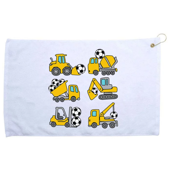 Soccer Ball Football Construction Trucks Grommeted Golf Towel