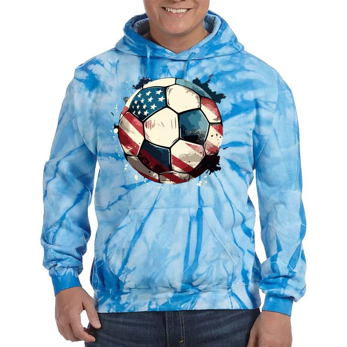 Soccer Ball Flag Hoodie Tie Dye Hoodie