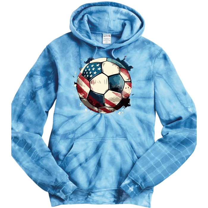 Soccer Ball Flag Hoodie Tie Dye Hoodie