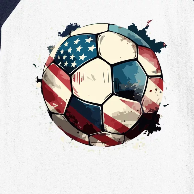 Soccer Ball Flag Hoodie Baseball Sleeve Shirt