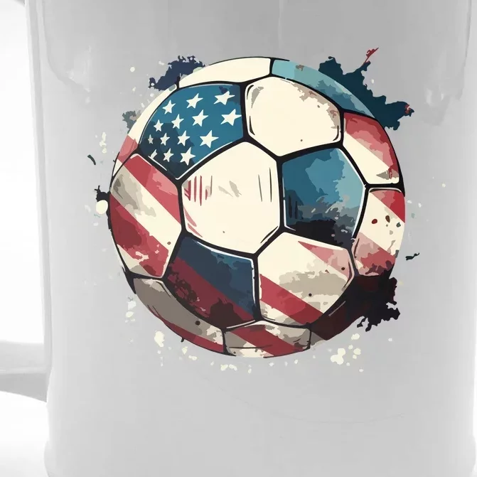 Soccer Ball Flag Hoodie Front & Back Beer Stein