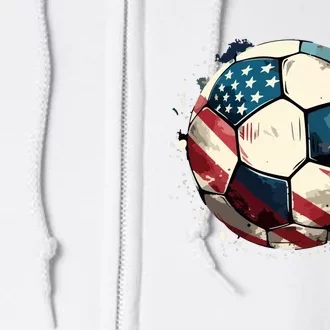 Soccer Ball Flag Hoodie Full Zip Hoodie