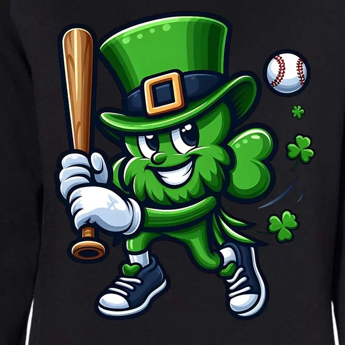 Shamrock Baseball Funny St Patricks Day Womens California Wash Sweatshirt