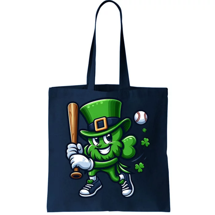 Shamrock Baseball Funny St Patricks Day Tote Bag