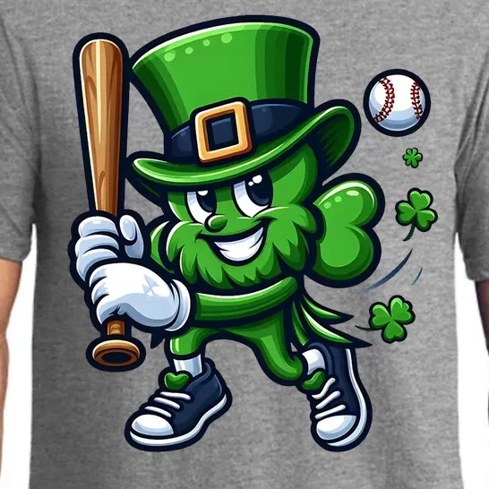 Shamrock Baseball Funny St Patricks Day Pajama Set