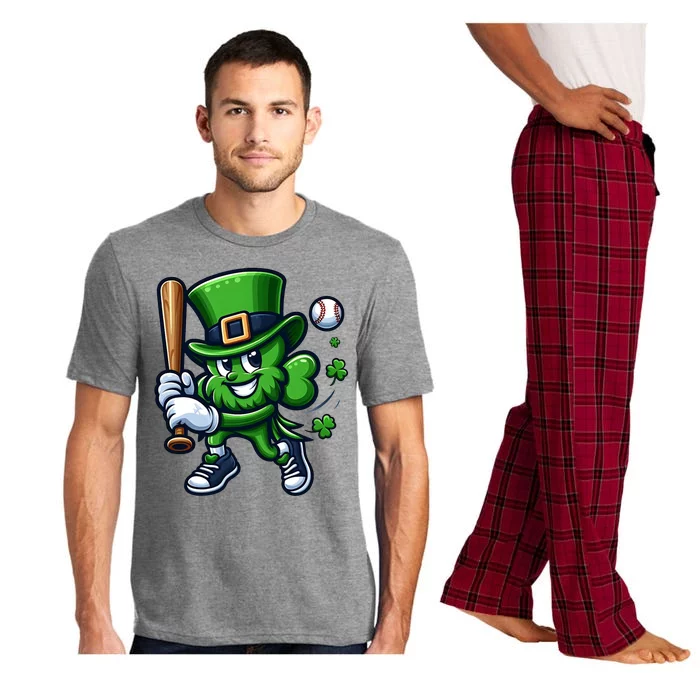 Shamrock Baseball Funny St Patricks Day Pajama Set