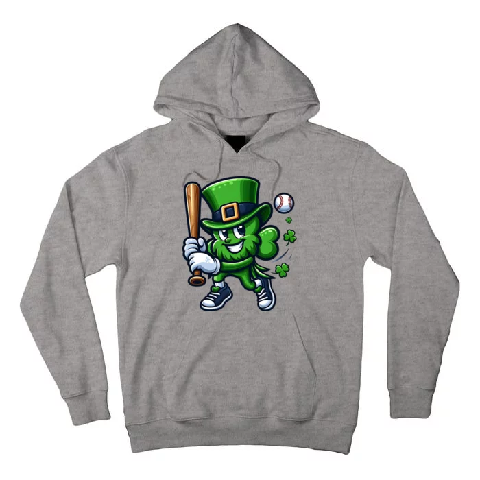 Shamrock Baseball Funny St Patricks Day Tall Hoodie