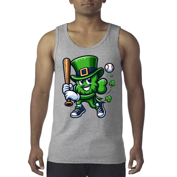 Shamrock Baseball Funny St Patricks Day Tank Top