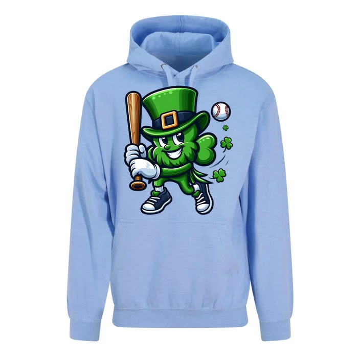 Shamrock Baseball Funny St Patricks Day Unisex Surf Hoodie