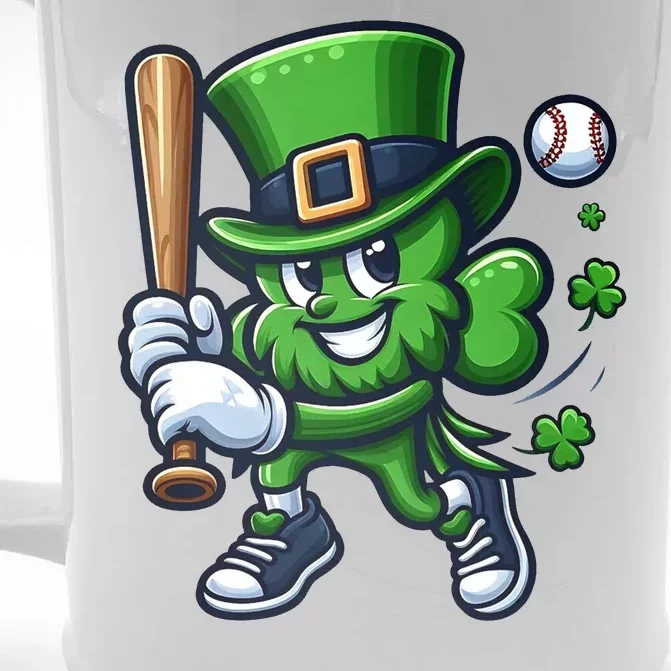 Shamrock Baseball Funny St Patricks Day Front & Back Beer Stein